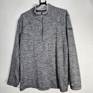 IBKUL Quarter Zip Pullover Men Size L Gray Pinehurst Golf Performance Activewear
